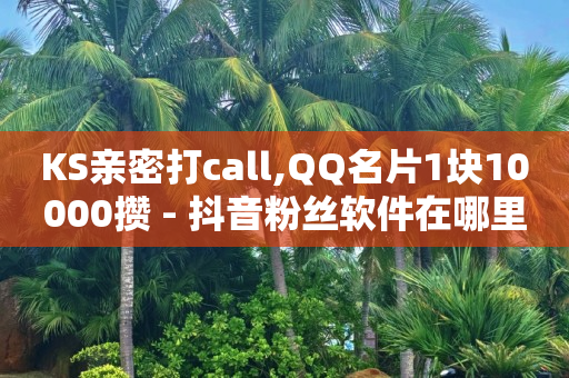 KS亲密打call,QQ名片1块10000攒 - 抖音粉丝软件在哪里找 - 抖音播点赞网站