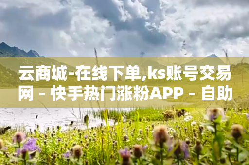 云商城-在线下单,ks账号交易网 - 快手热门涨粉APP - 自助下单三步曲图片