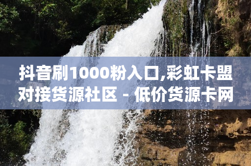 抖音刷1000粉入口,彩虹卡盟对接货源社区 - 低价货源卡网辅助科技 - qq空间浏览下单