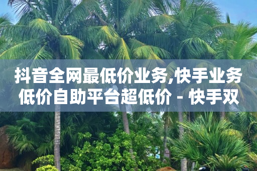 抖音全网最低价业务,快手业务低价自助平台超低价 - 快手双击平台ks下单稳定 - 快手买call网址