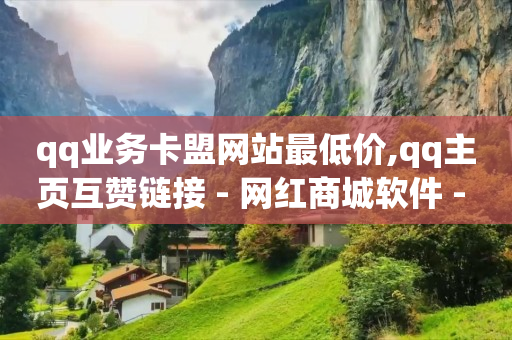 qq业务卡盟网站最低价,qq主页互赞链接 - 网红商城软件 - 如何获得1000粉丝