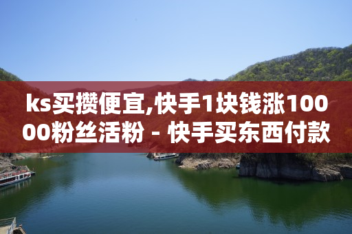 ks买攒便宜,快手1块钱涨10000粉丝活粉 - 快手买东西付款方式有哪几种 - 快手涨流量技巧