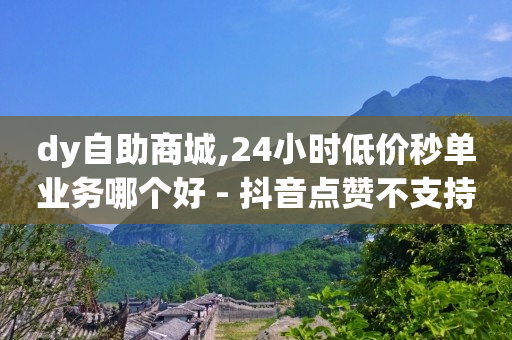 dy自助商城,24小时低价秒单业务哪个好 - 抖音点赞不支持查看怎么办 - dy24小时下单