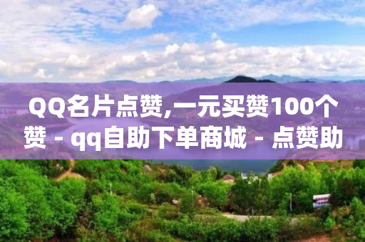 QQ名片点赞,一元买赞100个赞 - qq自助下单商城 - 点赞助手app下载