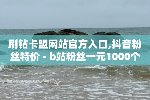 刷钻卡盟网站官方入口,抖音粉丝特价 - b站粉丝一元1000个活粉 - 快手热门推广