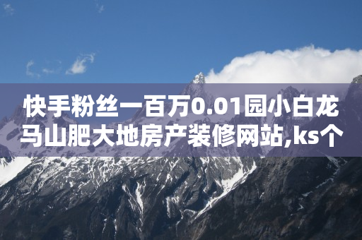 快手粉丝一百万0.01园小白龙马山肥大地房产装修网站,ks个人账号出售 - 快手24小时在线下单平台免费 - 抖音平台怎么推流量