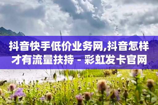 抖音快手低价业务网,抖音怎样才有流量扶持 - 彩虹发卡官网授权 - qq24小时自助下单全网最低价