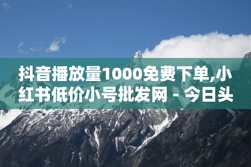 抖音播放量1000免费下单,小红书低价小号批发网 - 今日头条账号购买批发 - 拼多多业务平台自助下单