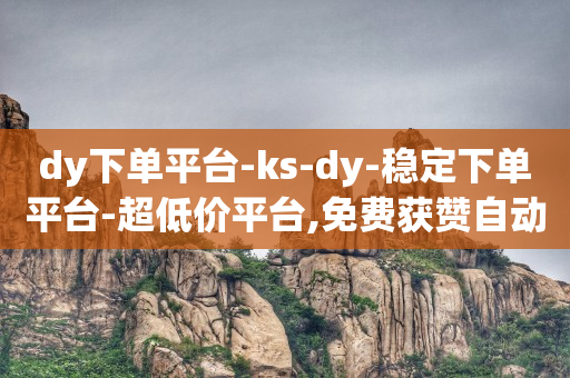 dy下单平台-ks-dy-稳定下单平台-超低价平台,免费获赞自动下单平台有哪些 - 抖音怎样运营推广 - 24小时秒单官网登录入口