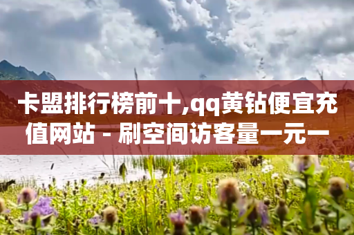 卡盟排行榜前十,qq黄钻便宜充值网站 - 刷空间访客量一元一万网站 - 免费刷QQ空间访客量的网站