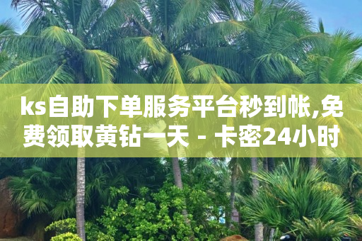 ks自助下单服务平台秒到帐,免费领取黄钻一天 - 卡密24小时自动发卡平台 - 全网下单平台