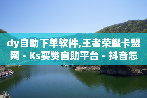 dy自助下单软件,王者荣耀卡盟网 - Ks买赞自助平台 - 抖音怎样运营推广