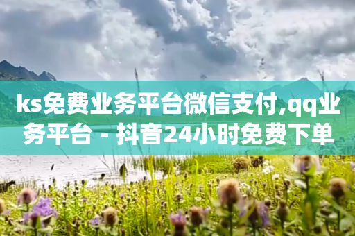 ks免费业务平台微信支付,qq业务平台 - 抖音24小时免费下单 - 抖音10个赞自助下