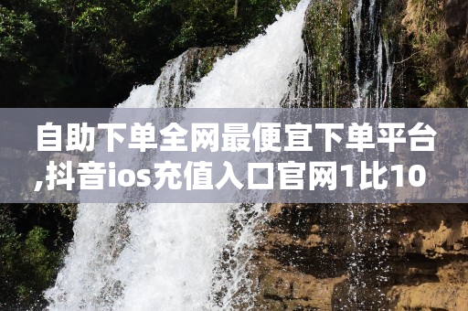 自助下单全网最便宜下单平台,抖音ios充值入口官网1比10 - ks播放量业务免费 - 卡盟点赞业务